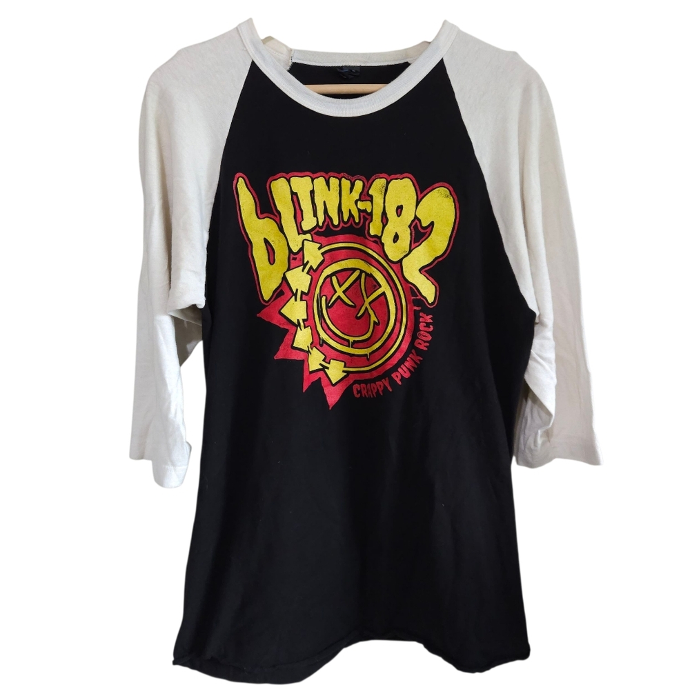 Blink 182 Concert Band Tee Ringer 3/4 Sleeves 2016 North American Tour